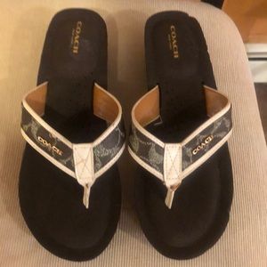 Coach flip flops with wedge
